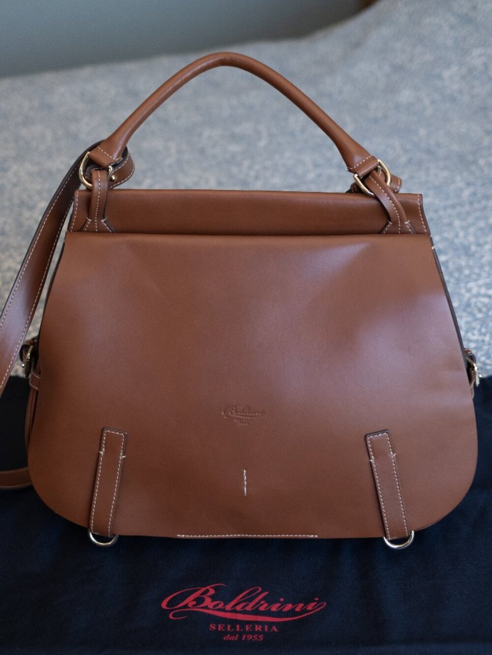 NWOT Boldrini Selleria (makers of Dooney 'Alto Collection')Double Saddle Satchel